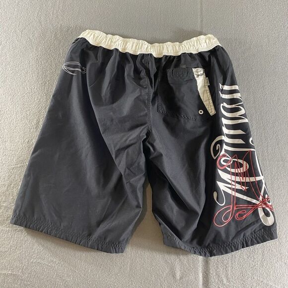 Mormaii Shorts Mens 32 Black Board Swimwear Mid Rise Drawstring Beach - Picture 11 of 12